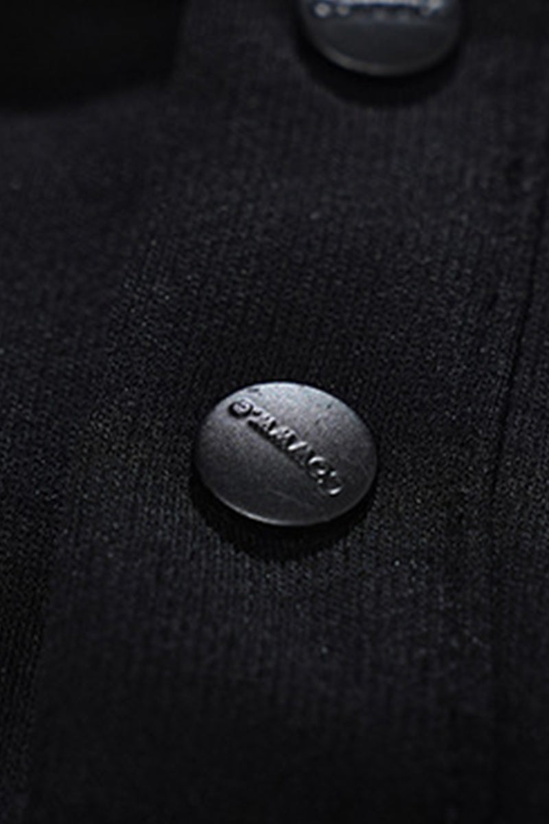 Men's Fall Winter Snap-Button Colorblock Collar Sweatshirt