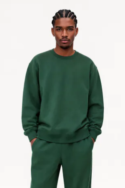 Men Fall 380gsm 100% Cotton Crew Neck Oversized Sweatshirt