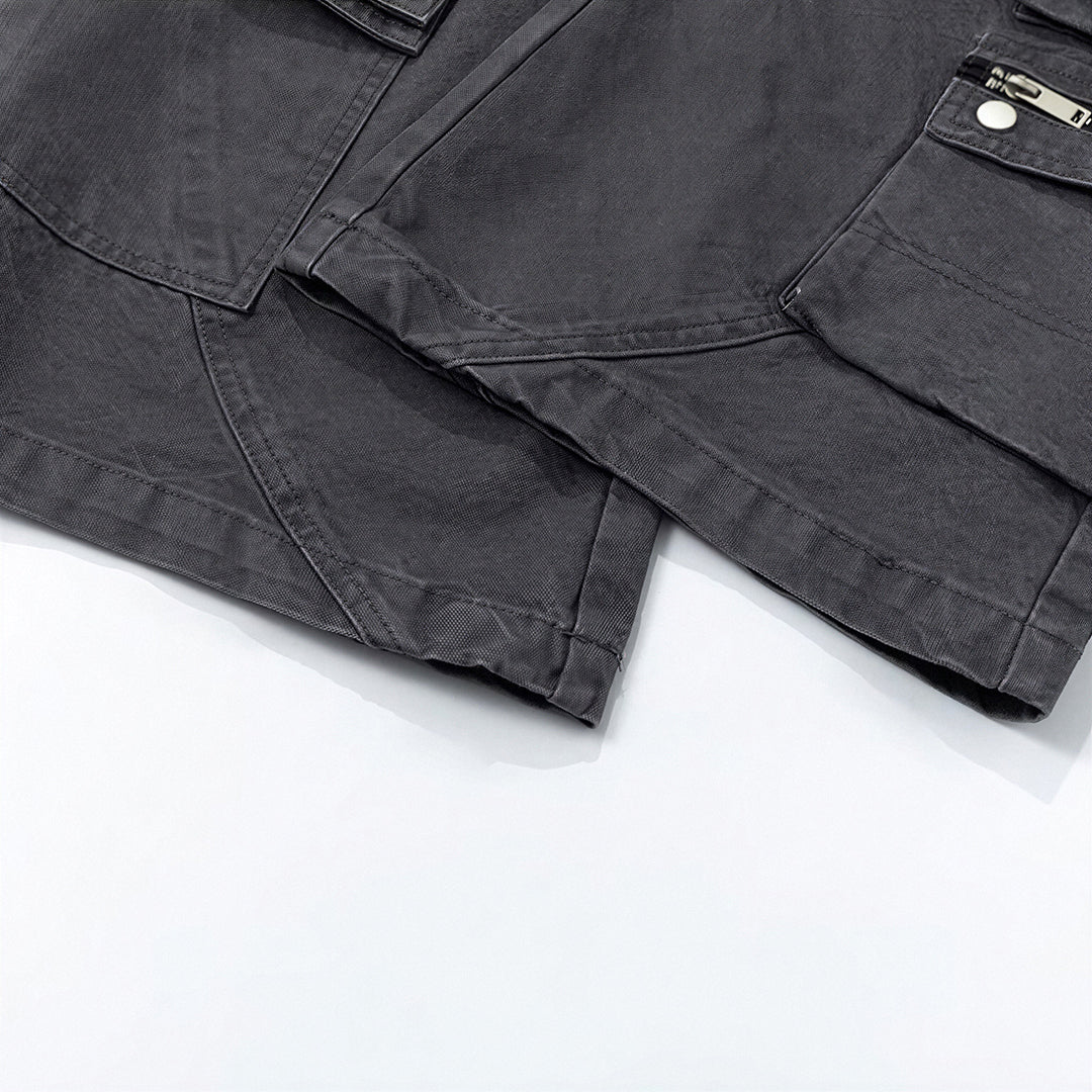 Men's Spring Multi-Pocket Tech Cargo Wide-Leg Pants