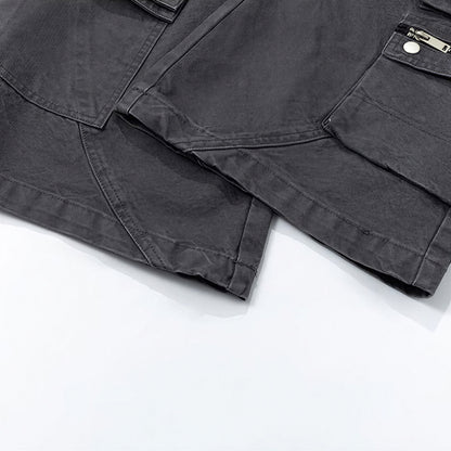 Men's Spring Multi-Pocket Tech Cargo Wide-Leg Pants