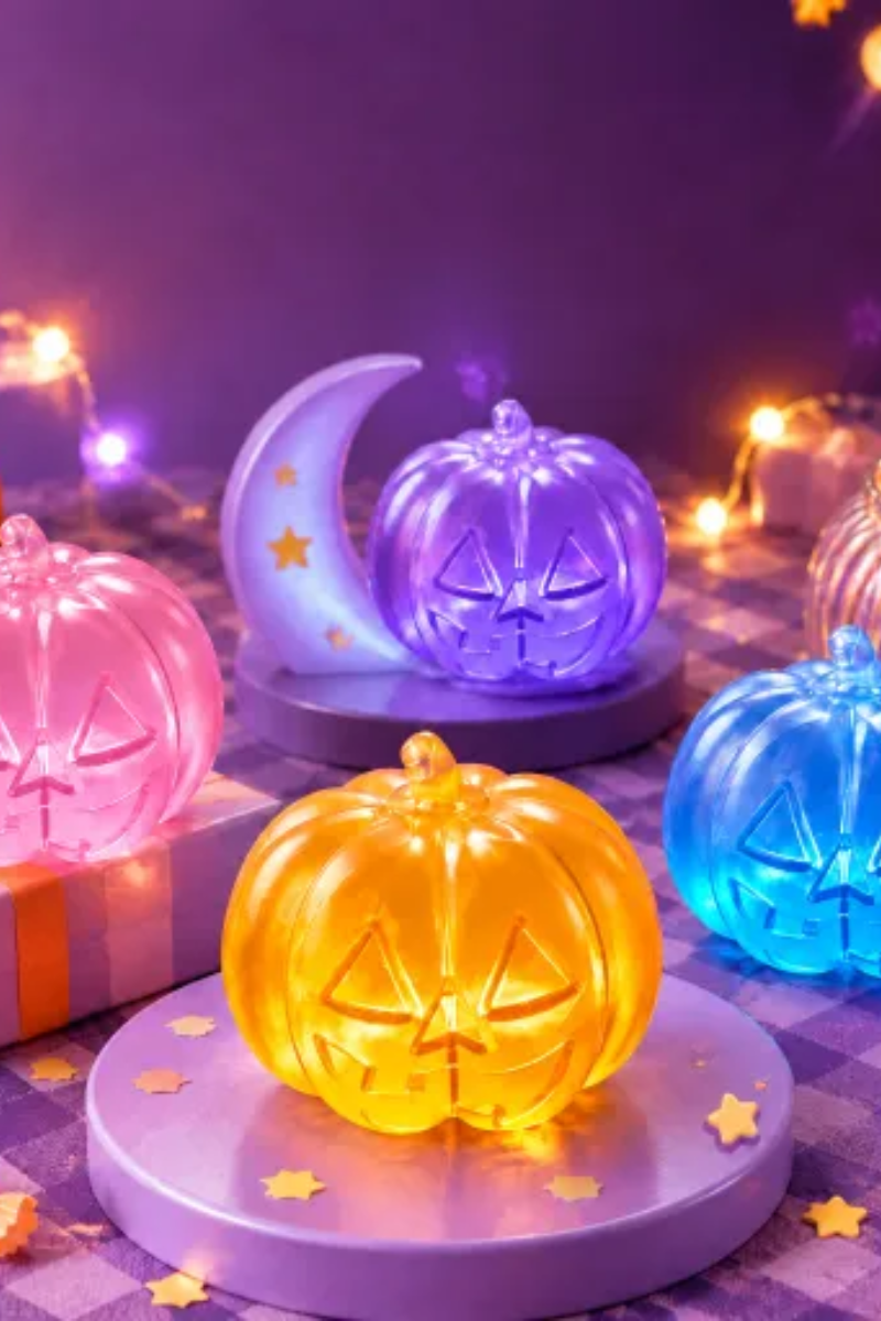 Unisex Fall Halloween Stretchy TPR Gel Pumpkin Squishy Toy