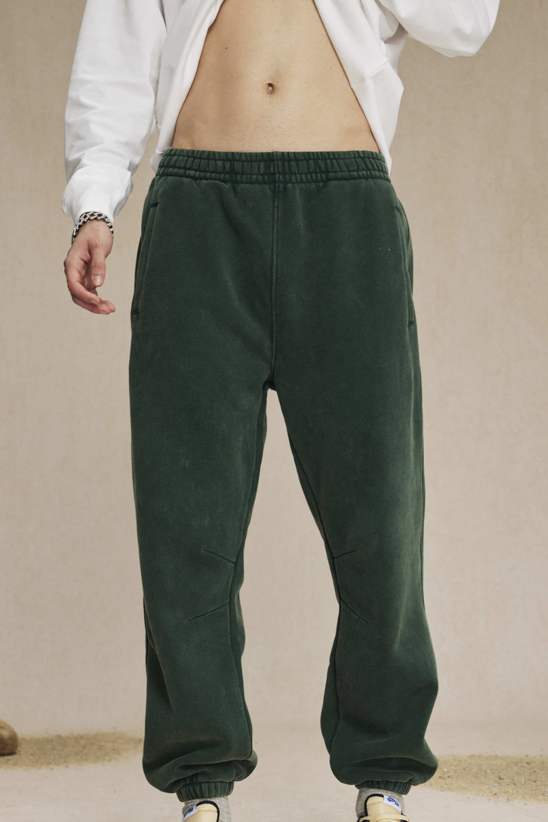 Men Fall Clothing Wax Washed Relaxed Jogger Pants