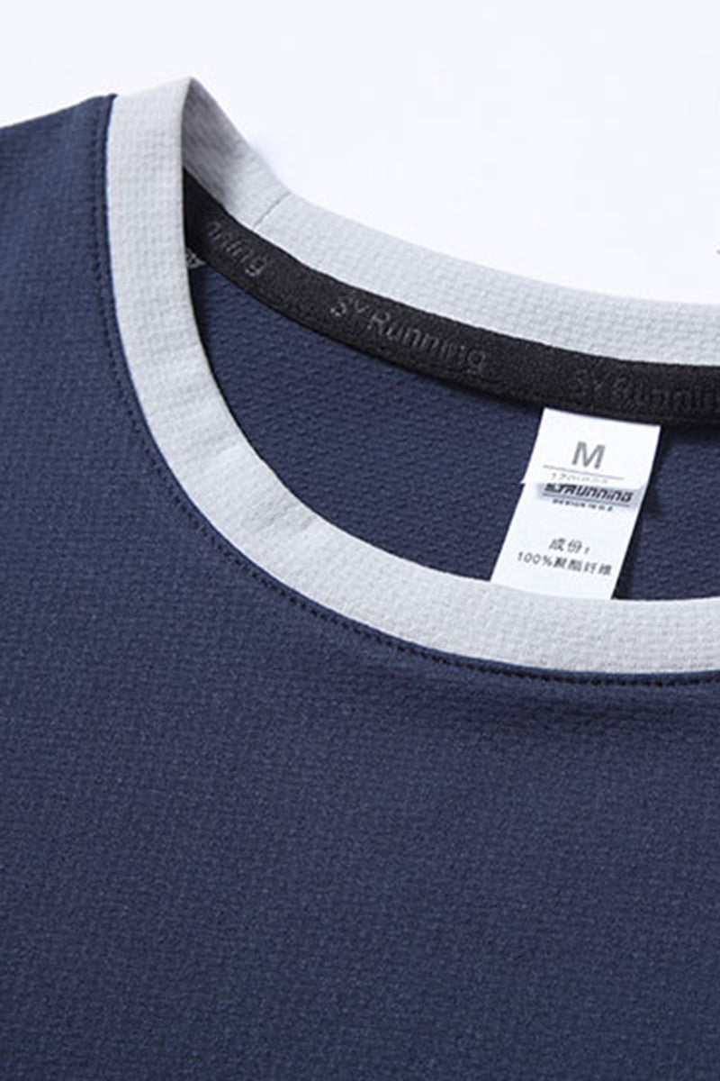 Men's Summer Colorblock Raglan Quick-Dry Athletic T-Shirt