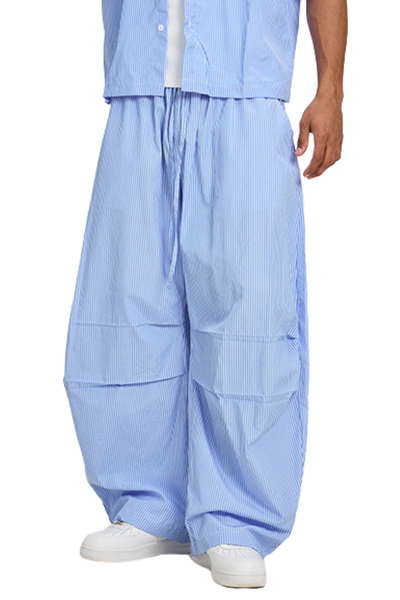Men's Summer Stripe Loose Curved Drawstring Pants