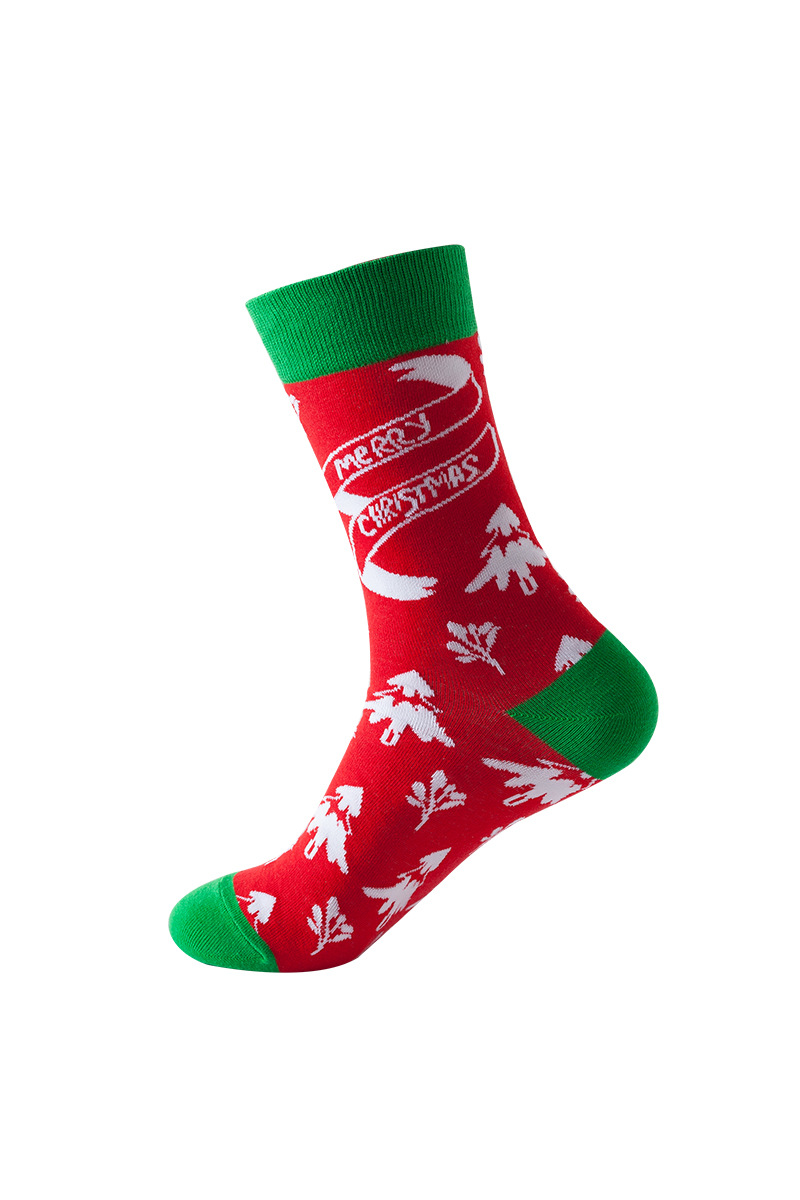 Unisex Fall Winter Festive Cartoon Christmas Crew Socks