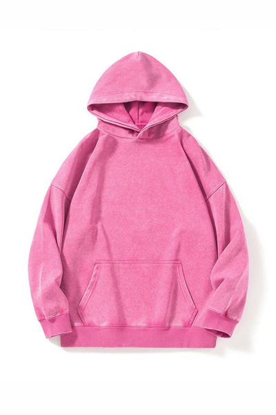 Men's  Fall Winter Washed Oversized Drop-Shoulder Hoodie