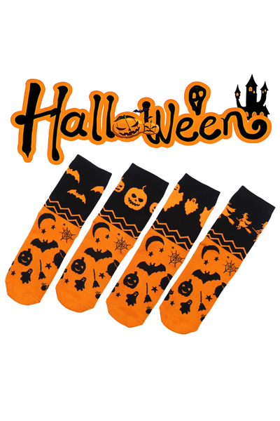 Unisex Halloween Funny Long Tube Cotton Socks
