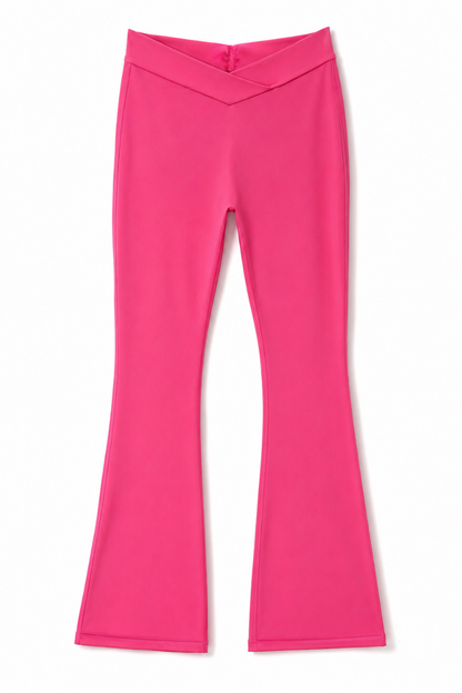 Women's Cross V Flare Scrunch Quick Dry Pants - Sky Blue