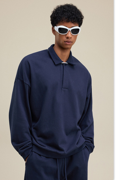 Men's Heavyweight Fleece Lapel Sweatshirt