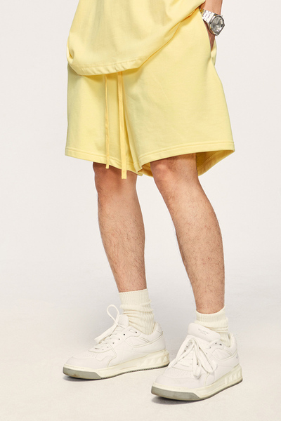 Men's  Cotton Streetwear Drawstring Solid Shorts