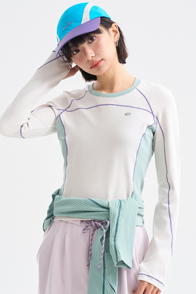 Women's Tight Stretch Slim Quick Dry Long Sleeve Crop Top
