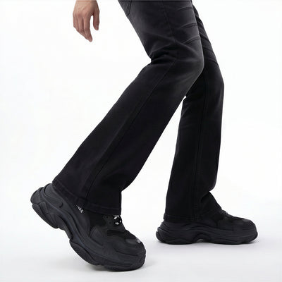 Men's Spring White Slim Flare Denim Jeans
