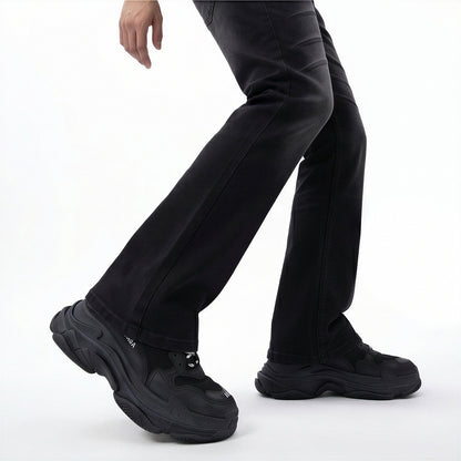 Men's Spring White Slim Flare Denim Jeans