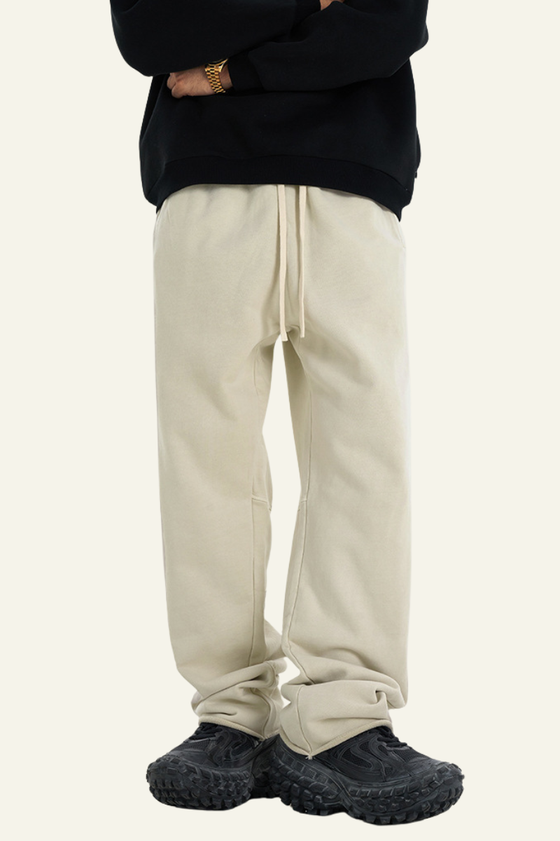 Men's Heavyweight Washed Cotton Athletic Wear Pants