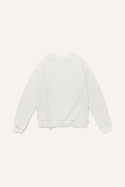 Men's Spring 380g Terry Cotton Loose Crewneck Sweatshirt