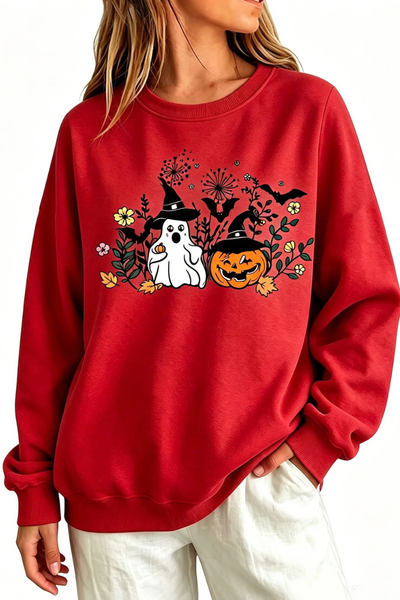 Women Fall Clothing Halloween Witch Ghost Sweatshirt