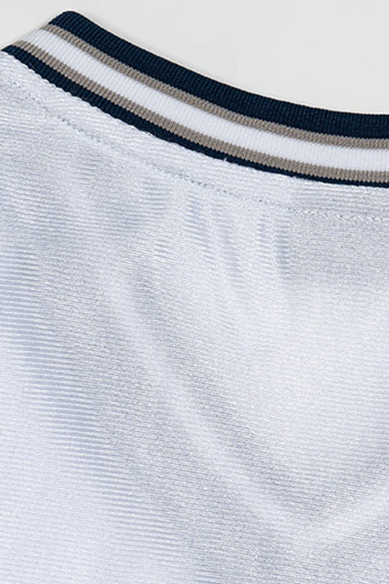 Men's Summer Striped V-Neck Breathable Athletic T-Shirt