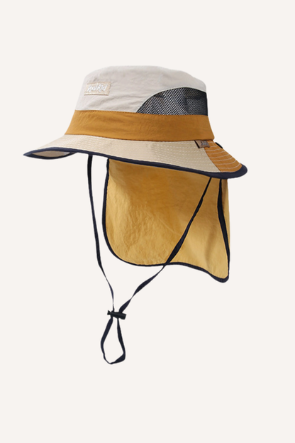Unisex Summer Hiking UPF Mesh Bucket Hat - Detachable Flap