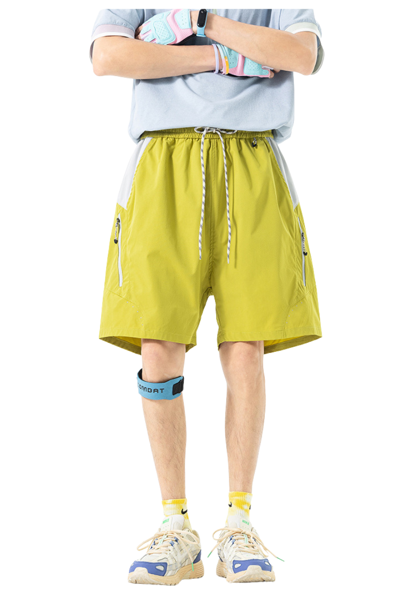 Unisex Outdoor Water-Resistant Colorblock 5" Beach Shorts