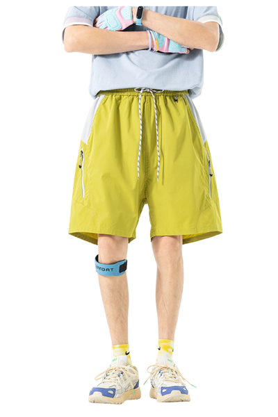 Unisex Outdoor Water-Resistant Colorblock 5" Beach Shorts