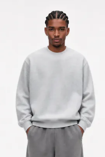 Men Winter Fleece Lined Crew Neck Oversized Sweatshirt