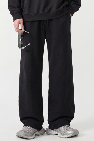 Men Fall Clothing Distressed Wide Leg Streetwear Sweatpants