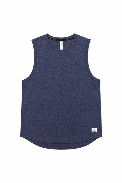 Men's Summer Heather Curved-Hem Breathable Workout Tank Top