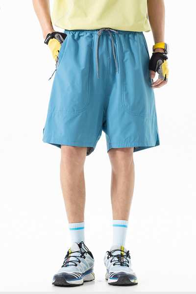 Men's Summer Loose Straight Colorblock Waterproof 5" Shorts