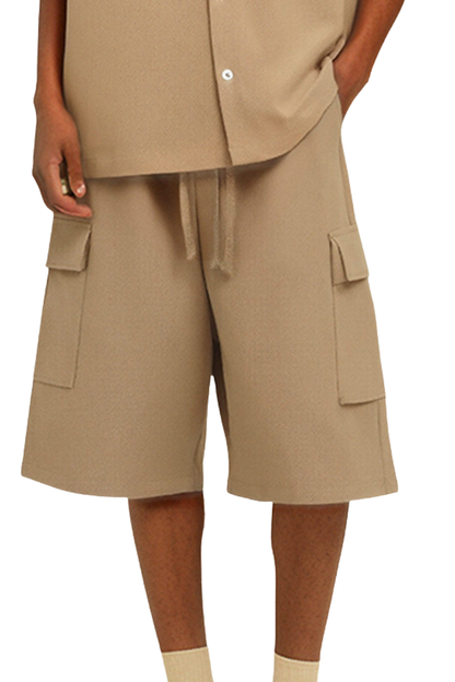 Men's Summer Street Multi-Pocket Cargo Loose 7/8 Shorts