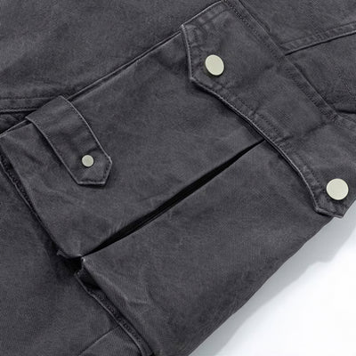 Men's Spring Multi-Pocket Tech Cargo Wide-Leg Pants