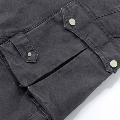 Men's Spring Multi-Pocket Tech Cargo Wide-Leg Pants