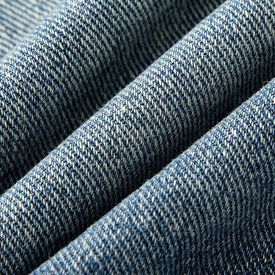 Men's Summer Light Wash Multi-Pocket Cargo Denim Shorts