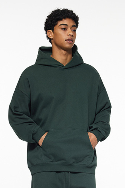 Men's Fall Winter 430g Terry Solid Loose DropShoulder Hoodie
