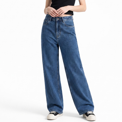 Women's High Waist Soft Straight Leg Jeans