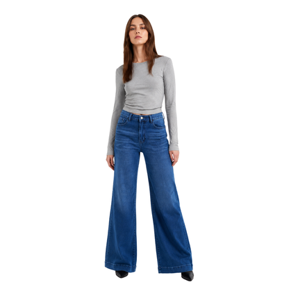 Women's High Waist Wide Leg Flare Jeans