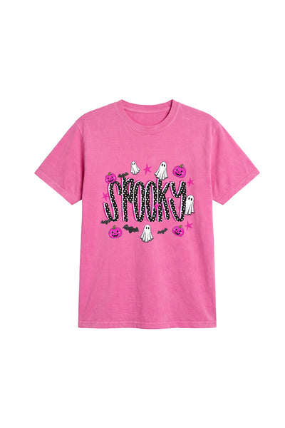 Unisex Summer Halloween Pumpkin Ghost Graphic T-Shirt