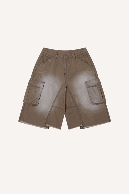 Men's Summer Street Multi-Pocket Distressed Cargo 7/8 Shorts
