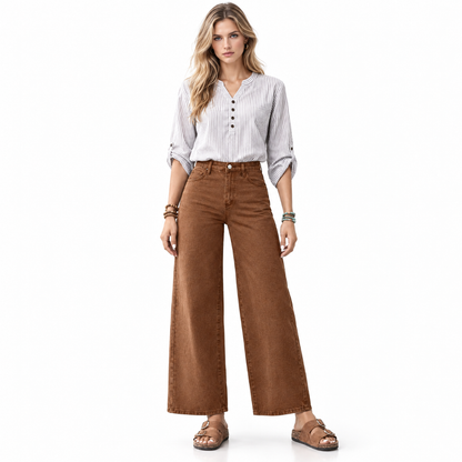 Women's Vintage High Waist Stretch Wide Leg Jeans