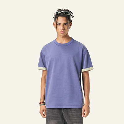 Men's Color-blocked Base Layer Short-sleeved T-shirt