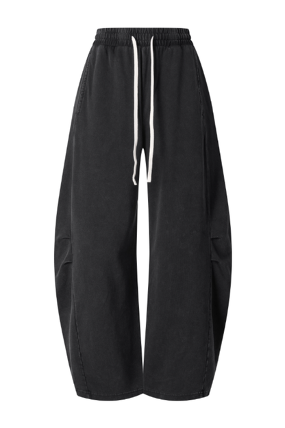 Women's Summer Vintage Washed Cotton Drawstring Cargo Pants