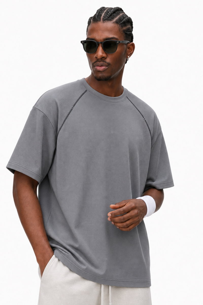 Men's 7A Antibacterial Cotton 3D Patchwork Tee