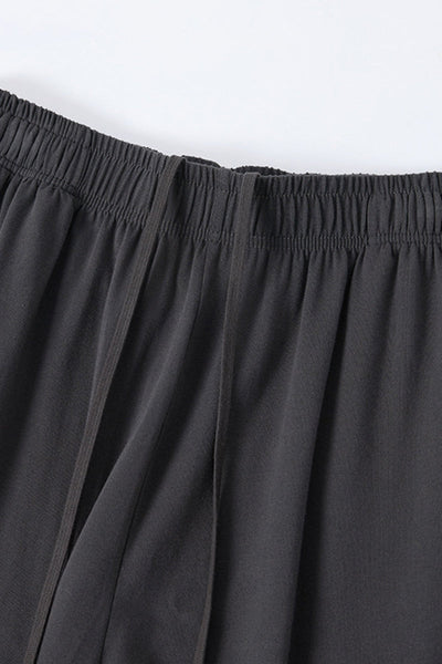 Men's Streetwear Relaxed High-Elastic Straight-Leg Pants