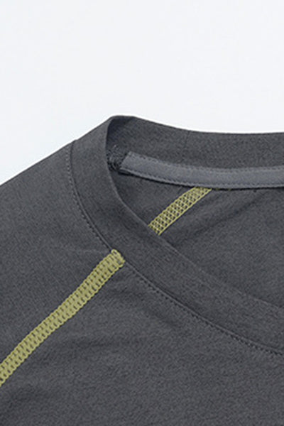 Men's Fall Sorona Contrast Raglan Athletic Long-Sleeve Tee