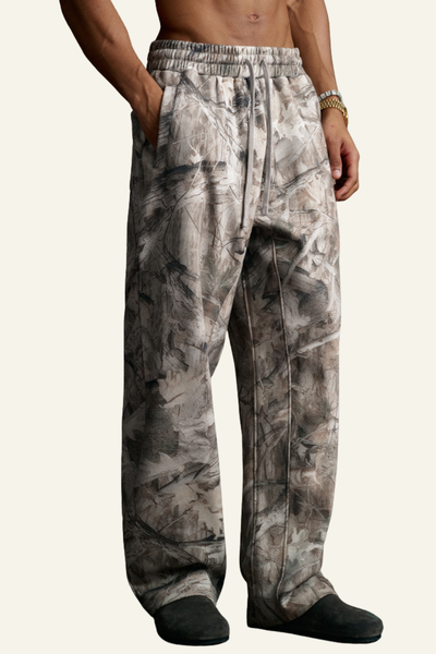 Men's Camouflage Sweatpants With Fleece Lining.