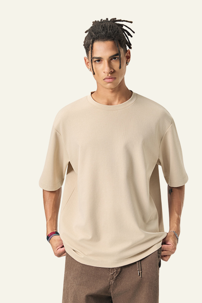 Men’s Streetwear Relaxed  Solid T-shirt