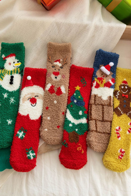 Women's Christmas Non Shedding Coral Fleece Floor Socks