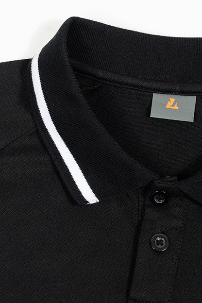 Men's Street Boxy Contrast Piping Short Sleeve Cotton Polo
