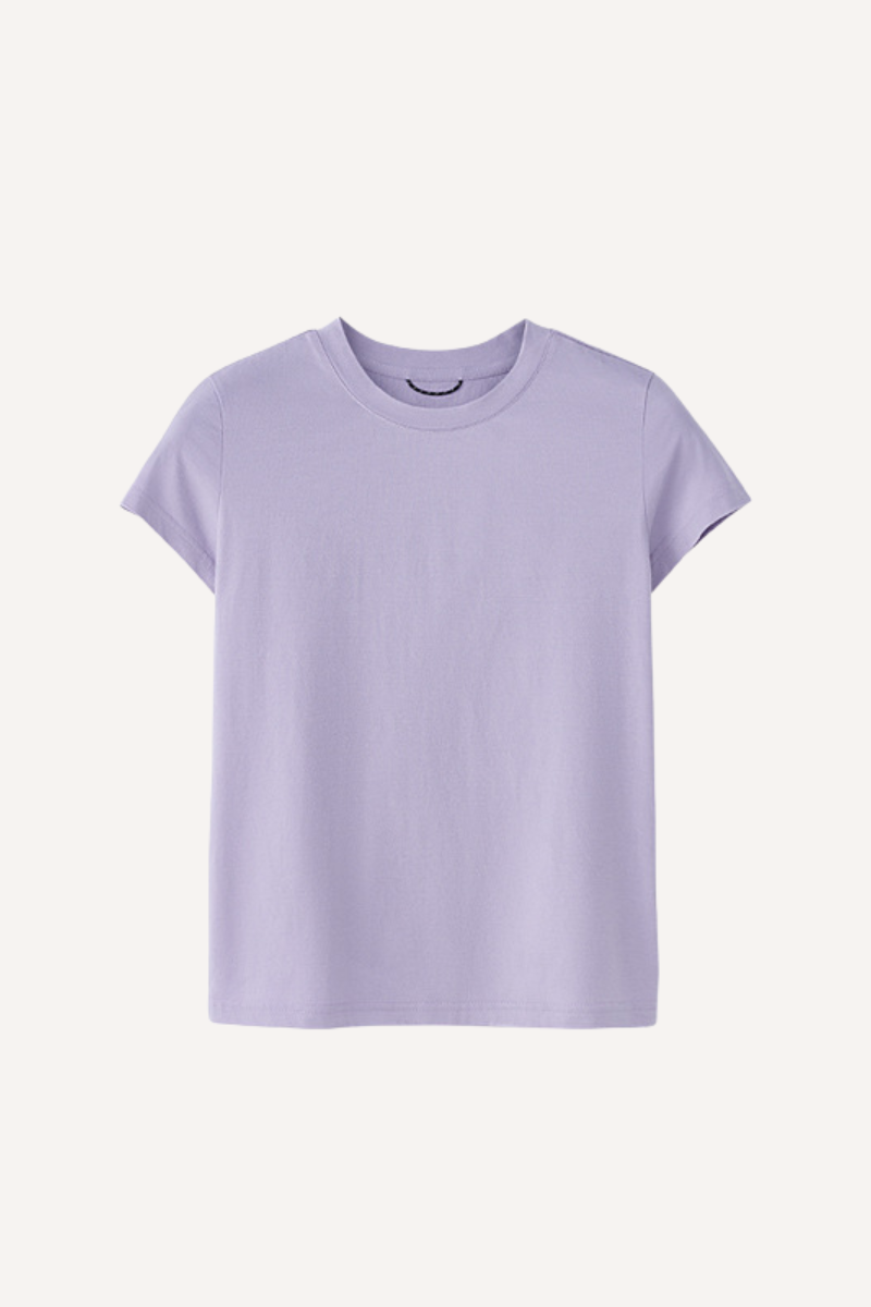Women's Spring Summer Polyester Solid Crewneck Quick Dry Tee