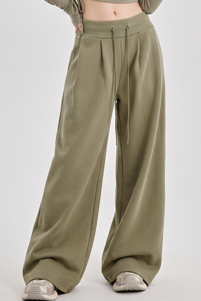 Women's Spring Extra-Long Draped Wide-Leg Sweatpants
