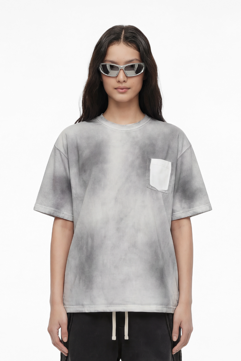 Women's Cotton Streetwear Washed Distressed T-shirt